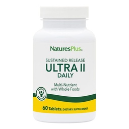 NaturesPlus Ultra II Daily - 60 tabletter - Multivitamin med hela livsmedel för övergripande välbefinnande - Stöder energi och immunhälsa - Hållbar frisättning - 60 portioner