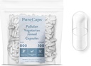 PureCaps USA - Empty Vegetarian Vegan Pullulan Pill Capsules Size 000 | 1000 Joined Pills| Clear| Non-GMO Certified | SLS, Gluten, Preservative Free
