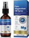 Pure Topical Magnesium Oil Spray, Magnesium Spray for Feet, 100%, Quick Absorption - Natural Source with Powerful Blend of Essential Oils, Replenish Body- 2.02 fl oz