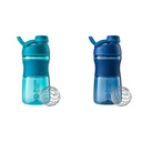 BlenderBottle 20-Ounce SportMixer Protein Shaker Bottles med BlenderBall Wire Whisk, Navy och Teal