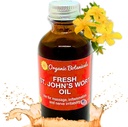 Em's Herbals Fresh St. John's Wort Oil - Wild Harvested i USA, Natural Solution for Nerve Discomfort, Skin Eruptions, Wound Care, Scar och Stretch Marks - Skin, Face, Body, Hair, Massage Oil (2 Oz)