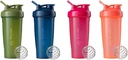 BlenderBottle 2-Pack 28-Ounce Classic Shaker Bottles för Protein Shakes och Pre Workout, Moss/Mos och Navy/Navy och All Pink och Coral