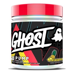 GHOST Pump Nitric Oxide Powder, Pineapple - 40 portioner - Sugar-Free & Stim-Free Pre-Workout Supplements - L-Citrulline, Arginine Nitrate & L-Glutathione - Soy & Gluten-Free, Vegan