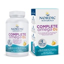 Nordic Naturals Complete Omega-D3, Lemon Flavor - 120 Soft Gels - 565 mg Omega-3 + 70 mg GLA + 1000 IE Vitamin D3 - EPA & DHA - Hälsosam hud, kognition, positivt humör - Icke-GMO - 60 portioner