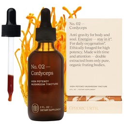 Cordyceps Mushroom Extract - Dubbel extraherad Fruitbody Mushroom Tincture | Naturligt stöd för Stamina, uthållighet, syreupptag, hjärtfunktion, andningshälsa (60 portioner)