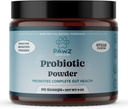 PAWZ Probiotisk pulver för hundar - 90 skopor steak smak - främjar gut hälsa och matsmältning - Probiotika Supplement Support Immune System & Skin and Coat Health - Lämplig för alla typer av hundar