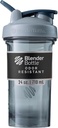 BlenderBottle Shaker Bottle Pro Series Perfekt för Protein Shakes och Pre Workout, 24-Ounce, Full-Color Grey