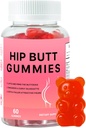 Hip Butt BBL Gummies för Butt Fast Growth and Enhance, 60 Booty Gummies för större Butt Fast, Booty Gummies för viktökare för kvinnor Butt Enhancement