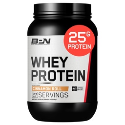 BARE PERFORMANCE NUTRITION, BPN Whey Protein + Casein Protein Pulver Blend, Cinnamon Roll 25g Protein per servering stöder Lean Muscle Recovery, 27 portioner, Tredje part testad