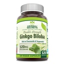 Herbal Secrets Ginkgo Biloba Double Strength Supplement | 120 Mg | 120 Veggie Capsules | Icke-GMO | Glutenfri | Made in USA