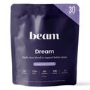 Beam Dream Sleep Powder, L-Theanine, Apigenin, Reishi och Magnesium, Tredje part testade Natural Sleep Aid & Sleep Supplement för djup sömn, avkoppling och återhämtning, naturligt sömnstöd, 30 portioner
