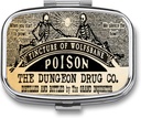 Metal 2 Compartment Pill Organizer Travel Friendly Portable Compact Box Cute Case to Hold Vitamins/Tylenol/Fish Oil/Supplements/Meds/Tablet for Purse/Pocket (Poison Skull), 1.97x0.79x0.39'''''