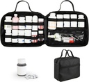 Beautyflier Medication Travel Bag, Medicine Bag för resor, Pill Bottle Organizer och lagring, Vitamin Bottle Carrying Case Carrier för flaskor av medicin eller kosttillskott, för hem och resor