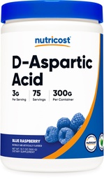 Nutricost D-Aspartic Acid (DAA) Powder 300G (Blue Raspberry) - smaksatt D-Aspartic Acid Powder Supplement