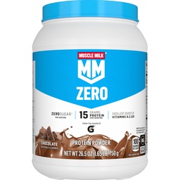 Muskelmjölk ZERO, 100 kaloriproteinpulver, choklad, 15g protein, 1,65 pund, 25 portioner