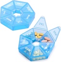 Weekly Pill Organizer Large 7 Day Pill Box Organizer Daily Medicine Case för vitamin Fish Oil Pills Supplements Arthritis Friendly