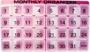 31 Day Pill Organizer | 1 per dag, 4 veckor, 31 Compartments + Storage Monthly Pill Organizer | Inkluderar bricka och 8 Avtagbara fack