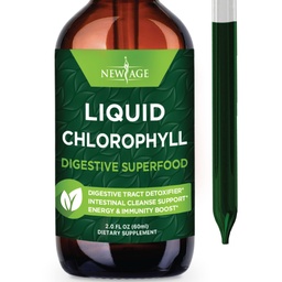 NEW AGE Chlorophyll Liquid Drops - Natural Concentrate - Energy Booster, Digestion och Immune System Supports, Internal Deodorant, Liver Function - (2 Fl Oz (Pack of 1)