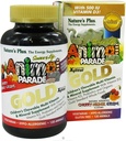 NaturesPlus Animal Parade Gold Children's Multivitamin - Assorted Cherry, Orange & Grape Flavors - 120 Animal-Shaped Chewable Tablets, Pack of 2 - Vegan, Gluten Free - 120 Total Servings
