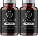 Qualia Mind Nootropics 105 ct 2-Pack | Top Brain Supplement för minne, fokus, mental energi och koncentration med Ginkgo biloba, Alpha GPC, Bacopa monnieri, DHA & More, (6 veckors leverans)