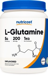 Nutricost L-Glutaminpulver 1 KG - Osmakad, icke-GMO, Glutenfri
