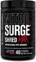 Jacked Factory Nitrosurge Shred Max Preworkout - High-Performance Thermogenic Pre Workout Powder for Men and Women - L Citrulline, Acetyl L Carnitine, Organic Caffeine - 40 Servings, Watermelon Peach