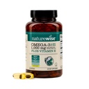 NatureWise Extra-Strength Omega 3 Fish Oil Supplement - 1000mg per Servering - 600 EPA & 400 DHA och vitamin E - Stöd för hjärt- och hjärnhälsa - Lemon Flavor, GMO-Free - 60 Softgels[1-månaders leverans]