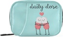 Naanle Cartoon Pills Heart Pill Box 7 Day Case Bag Travel Organizer med Zipper Portable Weekly Compact Size för vitamin Supplement Holder A Cartoon Red Blue 4,6 x 3,14 x 1,88 tum 0,12 kilo