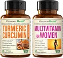 Gurkmeja Curcumin med Black Pepper Extract & Multivitamin för kvinnor