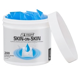 2Toms Skin-On-Skin Hydrogel Squares för Blisters, Chafing, Stings, Irritationer och Smärta Relief, 200 1-tums Torg