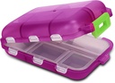 Travel Pill Box – Travel Pill Organizer – Compact Portable Pill Case med 10 Compartments – Pill Case for Purse, Pocket – Durable Daily Pill Organizer for Vitamins, Supplements (Pink)