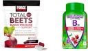 Force Factor Total Beets Blood Pressure Support with Grapeseed Extract & Vitafusion Extra Strength B12 for Energy, Cherry Flavored Gummies