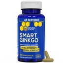 NATURAL STACKS Ginkgo Biloba Supplement med 200 mg Panax Ginseng & 200mg Bacopa Monnieri - Brain Supplements for Memory and Focus - Korean Ginseng for Brain Health Support - 60 Ginkgo Biloba Capsules