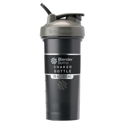BlenderBottle Classic V2 Shaker Bottle Perfekt för Protein Shakes och Pre Workout, 28-Ounce, grå / svart, svart skugga