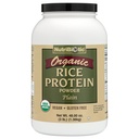 NutriBiotic Certified Organic Rice Protein Plain, 3 pund | Low Carbohydrate Vegan Protein Powder | Raw, Certified Kosher & Keto Friendly | Tillverkad utan kemikalier, GMO & Gluten | Lätt att Digest