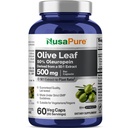 NusaPure Olive Leaf 50:1 Extrakt, 500 mg Equivalent till 25 000 mg - 50% Oleuropein Vegan / Vegetarian - Super Styrka No Oil 60 kapslar