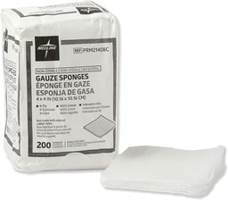 Medline icke-steril bomull vävda gassvampar, 8 Ply, idealisk för sårkläder och rengöring, fall av 4000