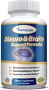 Neuro & Brain Care, Extra Strength Brain Supplement för minne, fokus och klarhet - ökar minnesfunktion, intelligensnivåer och fokus, Premium Brain Health Supplement för män och kvinnor, 60 kapslar