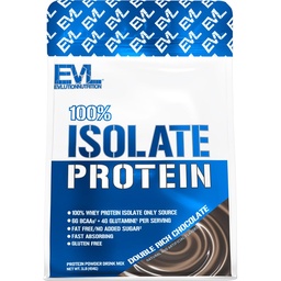 Evlution Nutrition 100% Isolat, Whey Isolate Protein Powder, 25 G av Fast Absorbing Protein, No Sugar Added, Low-Carb, Gluten-Free (Double Rich Chocolate, 1 LB)