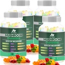 BIO VITALICA Mushroom Gummies – 10 Mushroom Complex with Lion’s Mane, Reishi, Chaga, Cordyceps & More – Fruity Vegan Gummies – Non-GMO, Gluten-Free, Plant-Based – 4 Packs