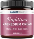 Magnesium Lotion - Hydrating Nighttime Cream Apply to Legs, Arms or Chest - Topical Chloride USA Made and Safe for Kids (Hibiscus)