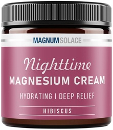 Magnesium Lotion - Hydrating Nighttime Cream Apply to Legs, Arms or Chest - Topical Chloride USA Made and Safe for Kids (Hibiscus)