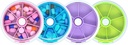 Pill Organizer Travel Pill Case för Purse Portable Pill Box Round Weekiy Pill Container för vitamin Fish Oil Pills Supplements (4PCS)