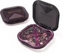 1 Pack Small Purple Pill Organizer, 4 Compartments, Compact Stylish Cute Travel Camping Pill Box Daily Medicine Pill Case, Portable och Moistureproof för att lagra vitaminer, Medicinering och tillägg