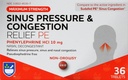 Rite Aid Sinus Pressure and Congestion Non-Drowsy Relief PE, 10mg - 36 Tablets Nasal Decongestant | Sinus Relief | Allergy Medication Non Drowsy | Allergy Relief | Sinus Pressure Relief | Mucus Relief