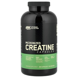 Optimum Nutrition Micronized Creatine Monohydrate Capsules, Keto Friendly, 2500mg, 300 kapslar (Packaging May Vary)