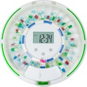 Automatisk Pill Dispenser med blinkande ljus, ljud, alarm och säkerhetslås, 28-dagars Elektronisk Medicinering Organizer - Dispens Vitaminer och tabletter Upp 6 gånger / dag - Easy Read Display (Frosted)