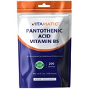 Vitamatic Pantothenic Acid Pure Powder 500 mg per portion - 100 Grams - Kallas även vitamin B5-200 portioner