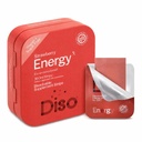 DISO - Energi - Fast-Dissolving koffeinremsor med vitaminer, jordgubbsmak, Vegan, sockerfri, hög absorption, glutenfri, individuellt inslagen, 30 upplösbara remsor