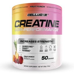 Cellucor Creatine Powder, Fruit Punch Flavor - Ökar styrka, Lean Muscle Mass & Endurance, Micronized Creatine för snabb absorption, 5g Kreatin per portion, 50 portioner